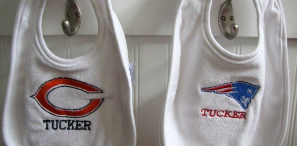 #htmlcaption_6156 Chicago Bears & New England Patriots Baby Shower Gifts