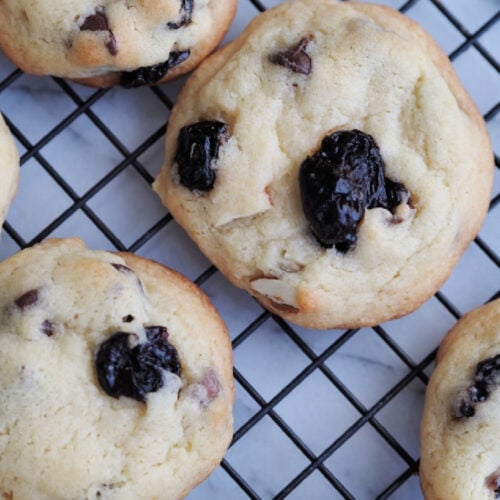 Cherry Almond Chocolate Chip Cookies recipe | Gathered In The Kitchen