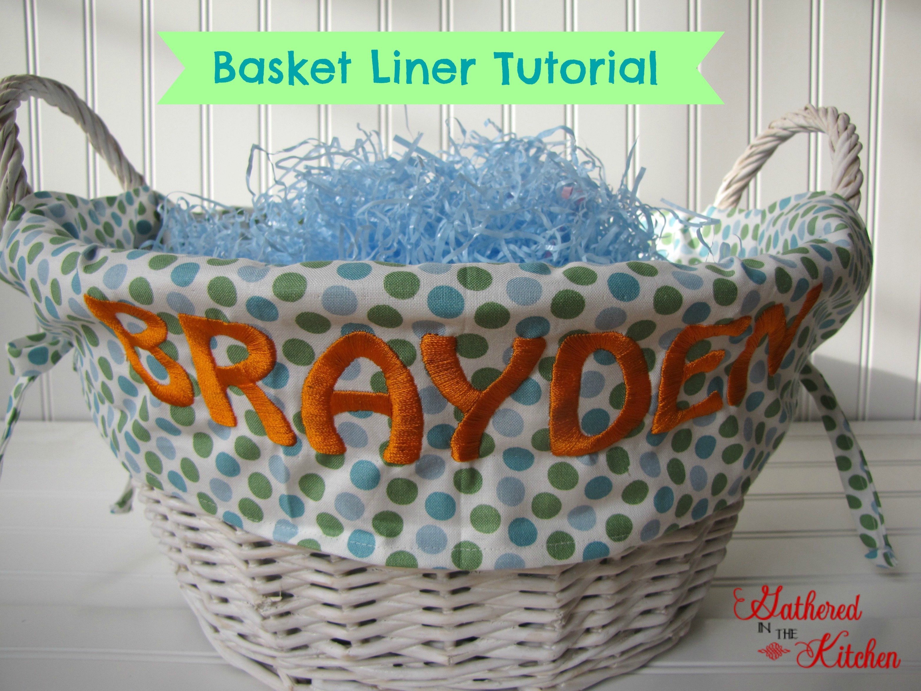 How To Make A Round Basket Liner with Fabric