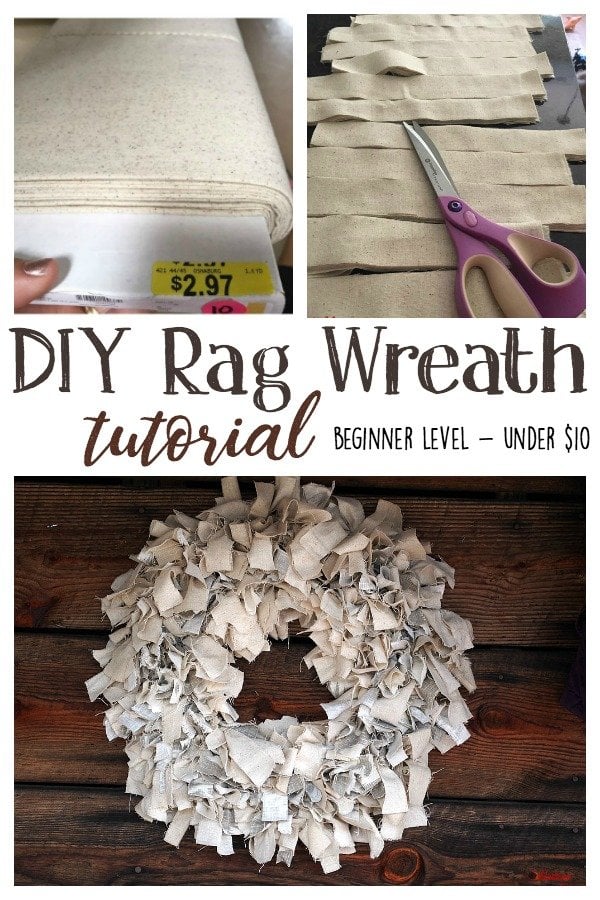 DIY Rag Wreath Tutorial - Beginner Level Project & Costs Under $10 ...