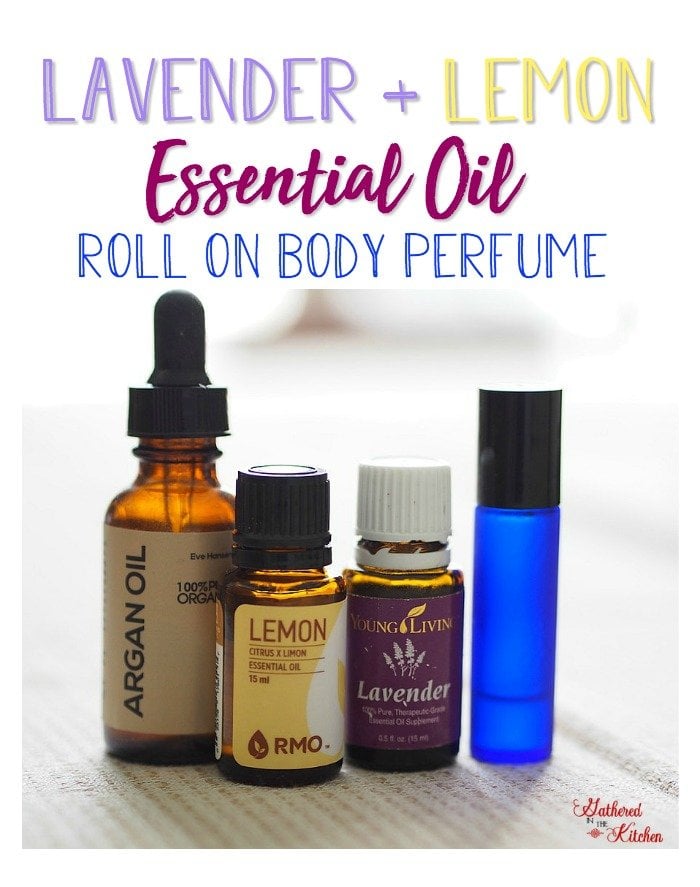 Lavender Lemon Essential Oil Roll On Body Perfume - Gathered In The Kitchen