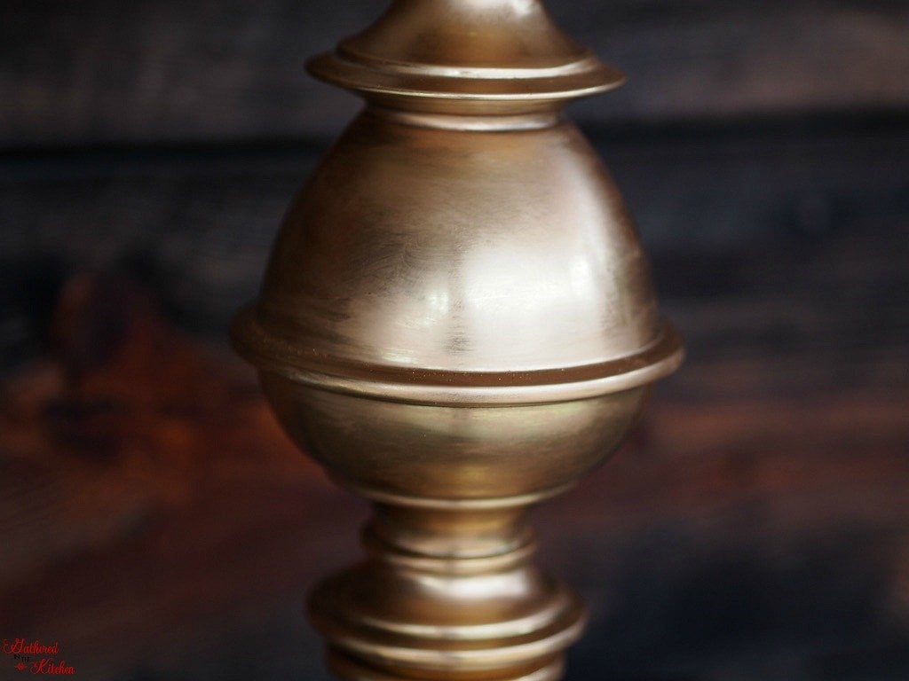 DIY Rubbed Gold Thrift Store Lamp Makeover Rub 'n Buff Tutorial