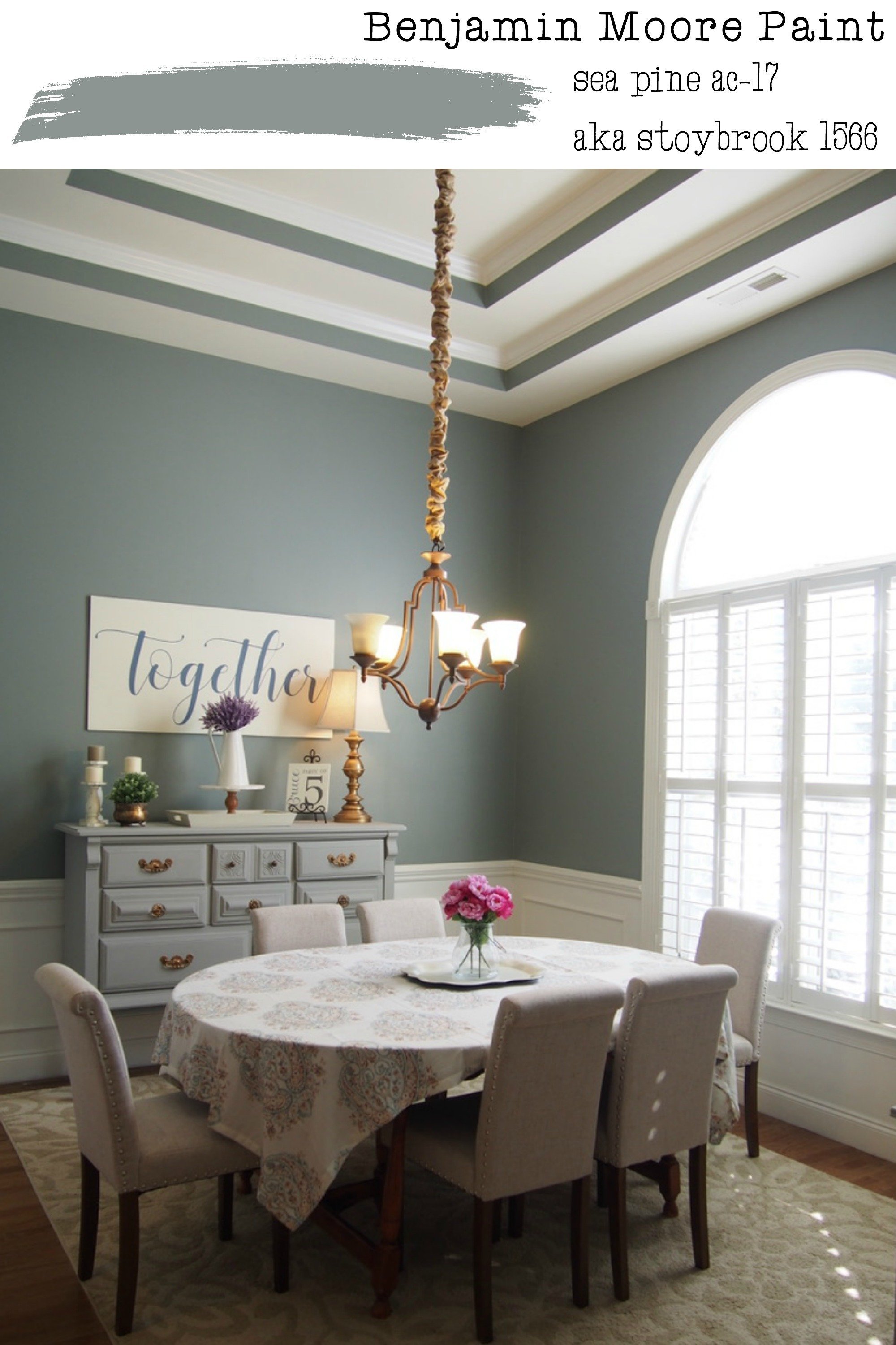 Benjamin Moore Paint Sea pine ac17 storybook 1566 in Dining Room