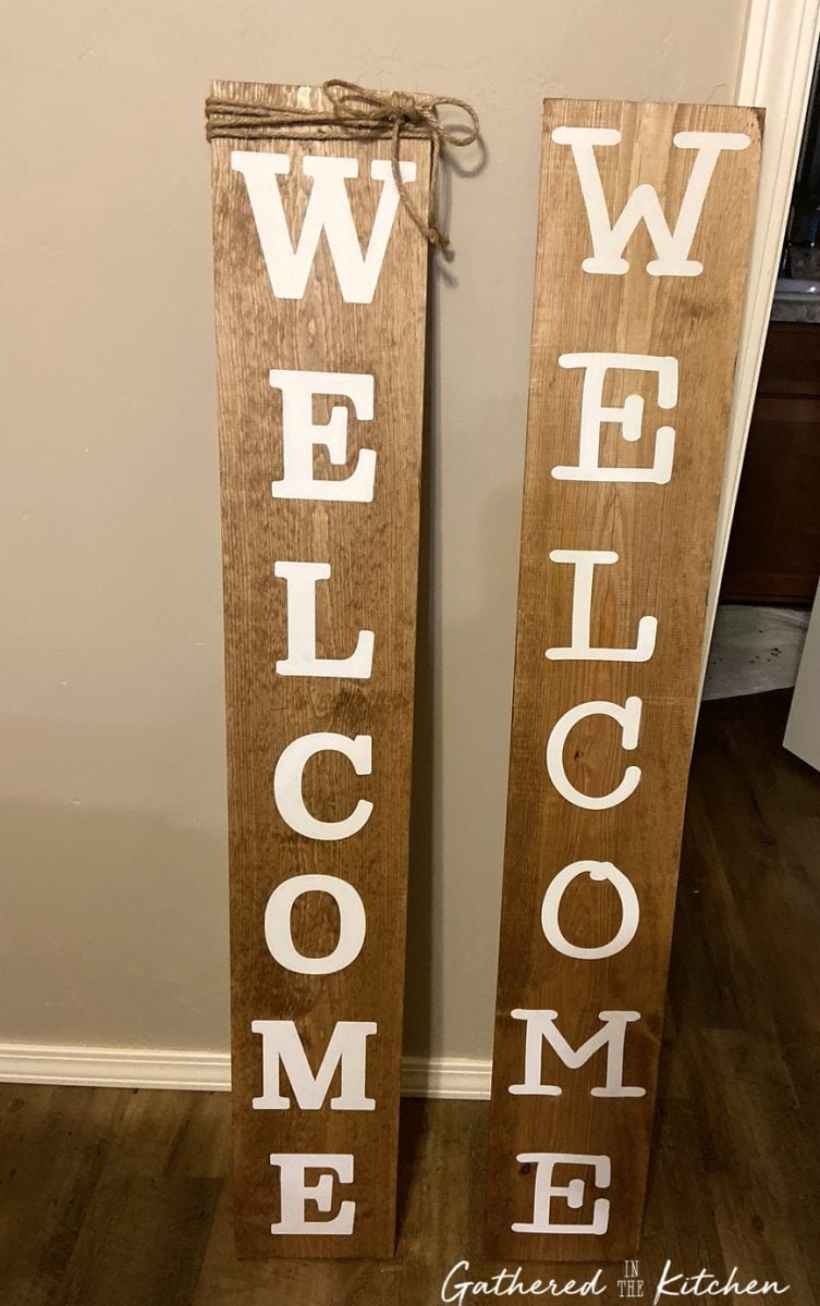 DIY Welcome Wooden Porch Sign