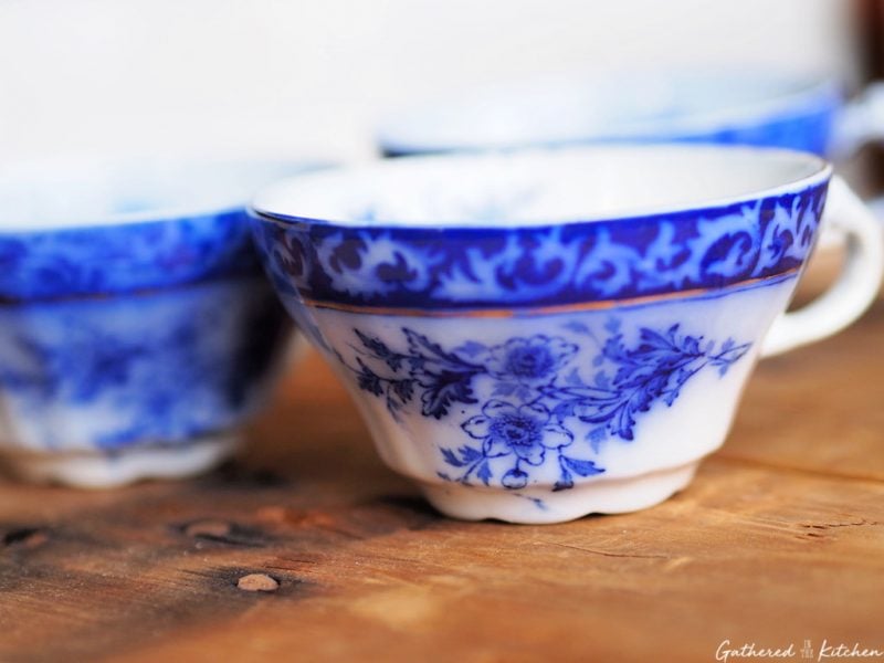 Flow-Blue China, Vintage Blue and White Dishes