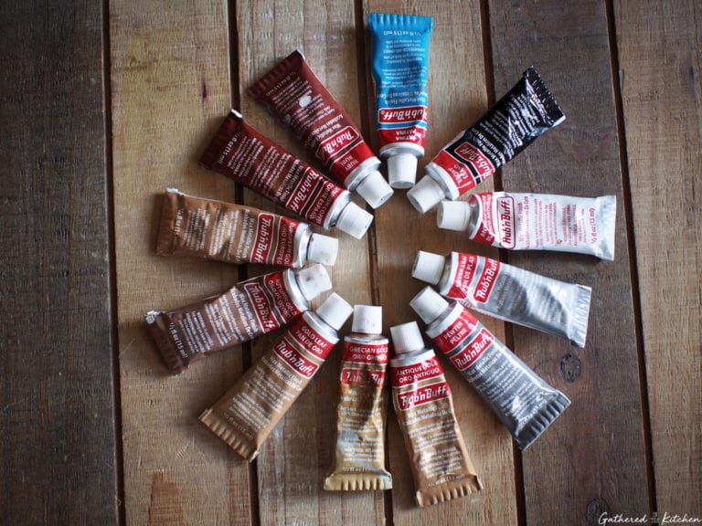 Rub 'n Buff Colors & What They Look Like Gathered in the Kitchen