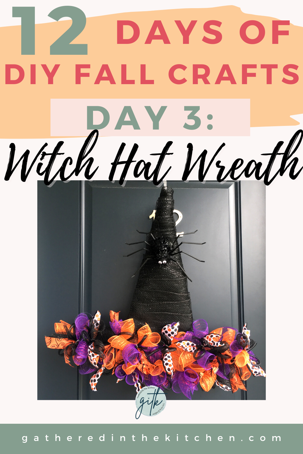 How To Make A Dollar Tree Witch Hat Wreath | Gathered In The Kitchen