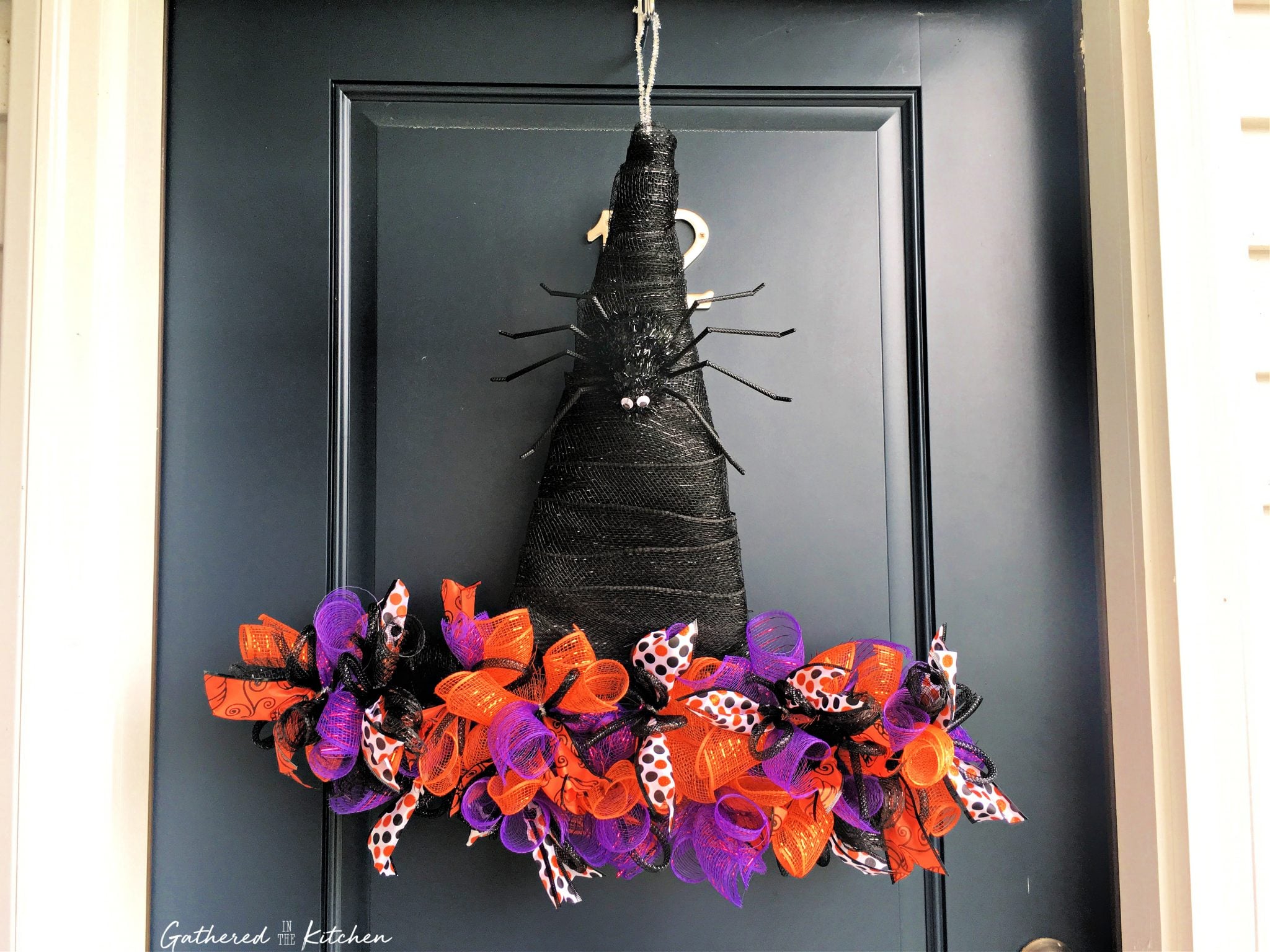 How To Make A Dollar Tree Witch Hat Wreath | Gathered In The Kitchen
