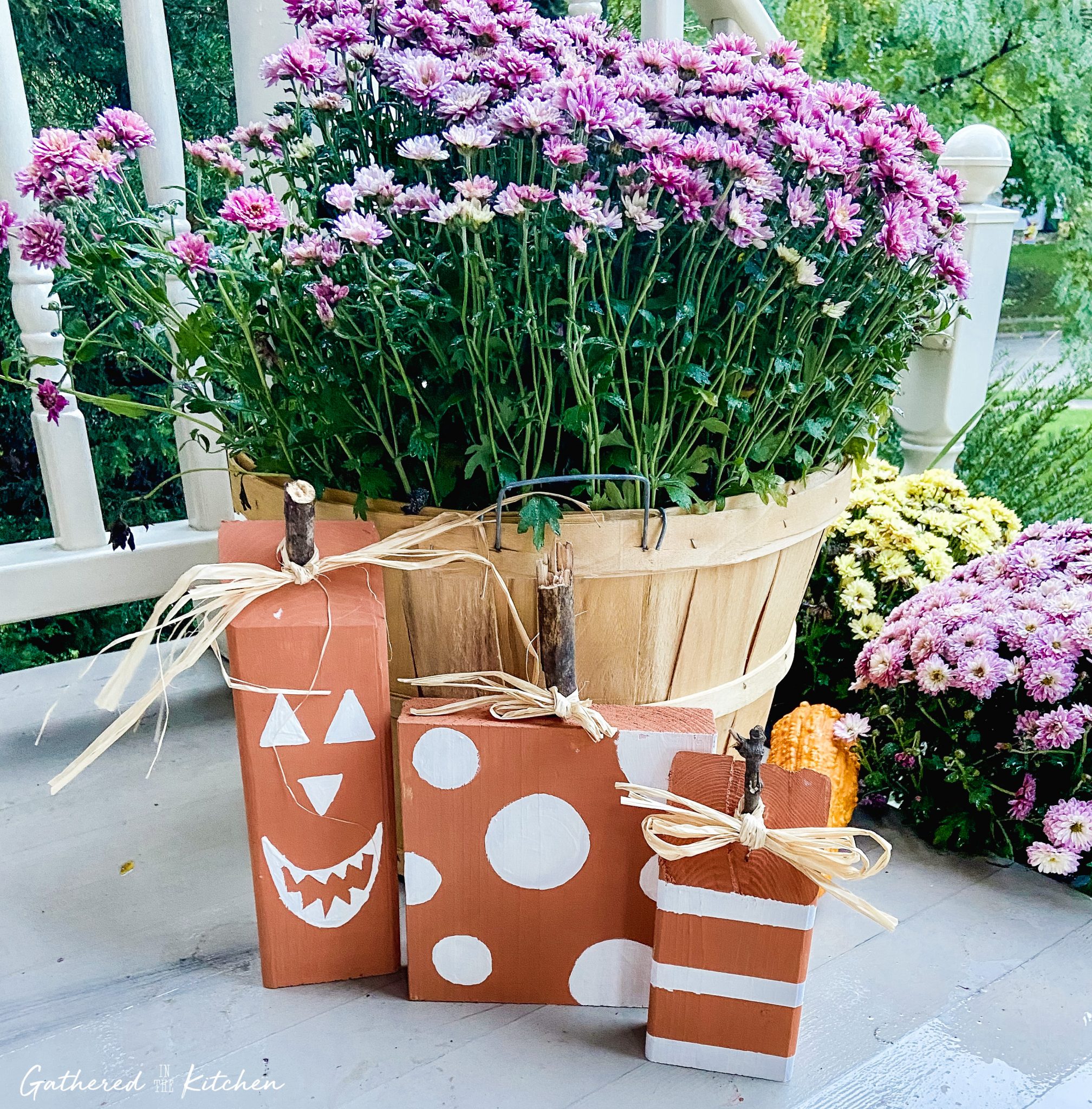 DIY Scrap Wood Block Pumpkins | Gathered In The Kitchen
