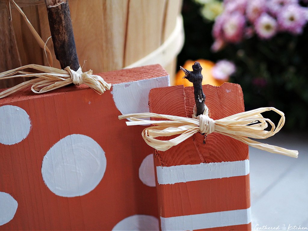 DIY Scrap Wood Block Pumpkins | Gathered In The Kitchen