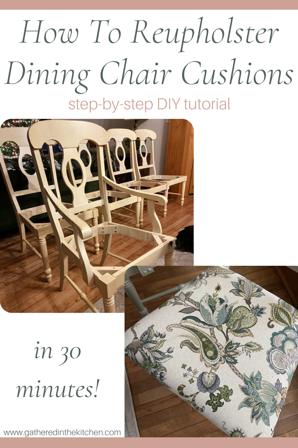 How To Reupholster Dining Chair Cushions StepbyStep DIY Tutorial
