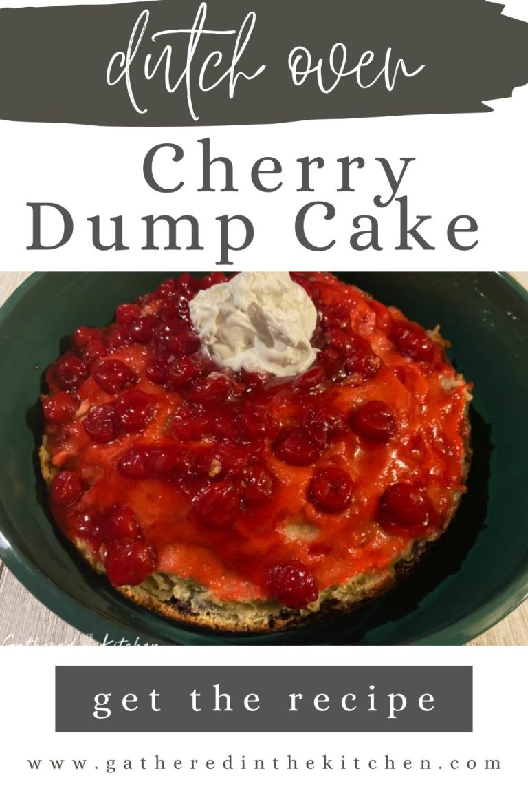 Dutch Oven Cherry Dump Cake | Gathered In The Kitchen