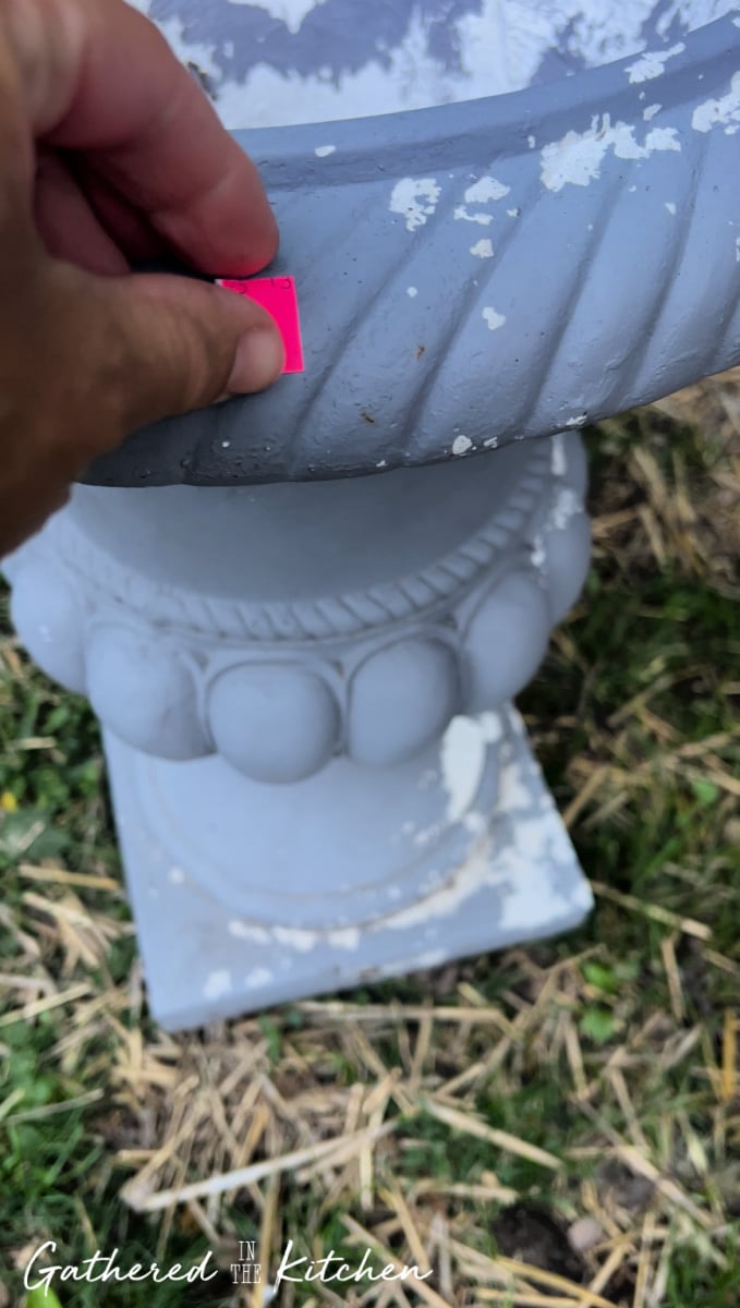 How to paint a raised outdoor flower planter | Gathered In The Kitchen