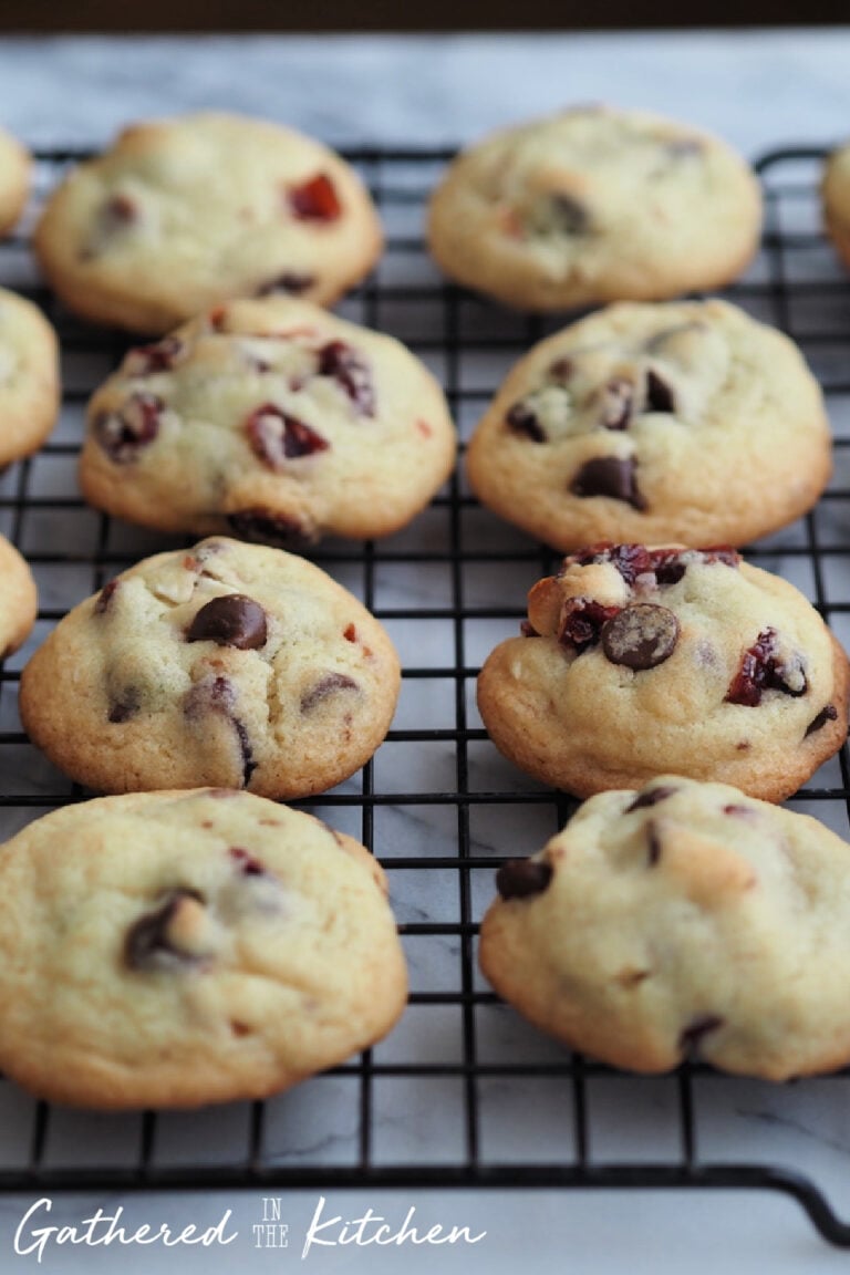 Homemade cranberry chocolate chip cookies recipe | Gathered In The Kitchen